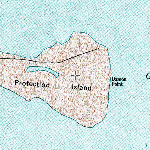 Topographic Map of Damon Point, WA