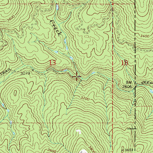 Topographic Map of Litter Creek, WA