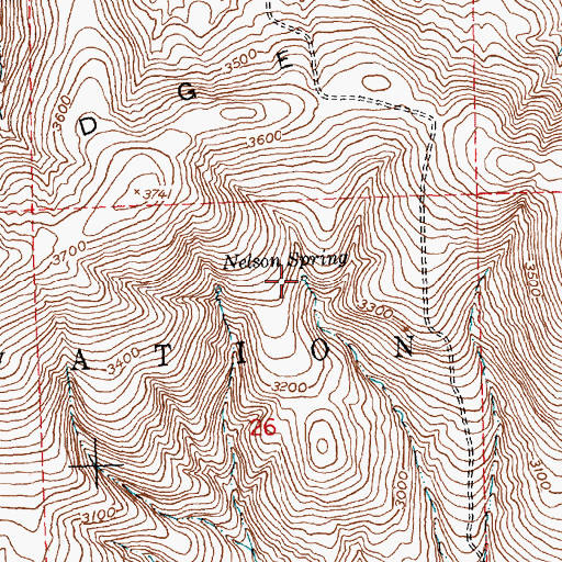 Topographic Map of Nelson Spring, WA