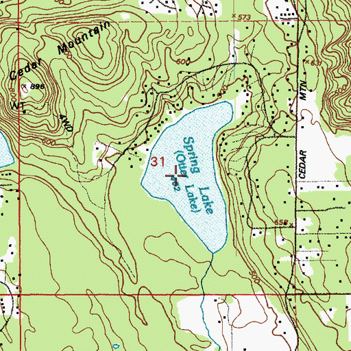 Topographic Map of Spring Lake, WA