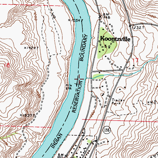 Topographic Map of Peter Dan Creek, WA