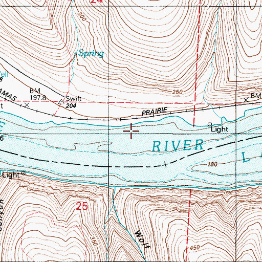Topographic Map of Swift, WA