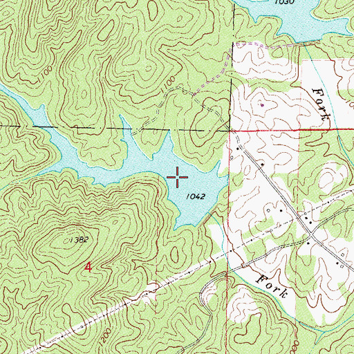 Topographic Map of Peerless Mine, AL