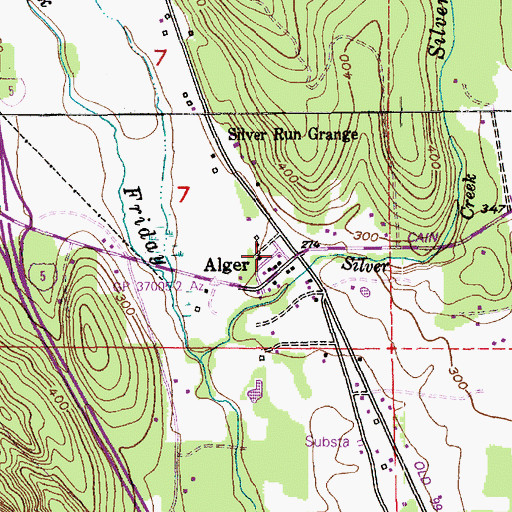 Topographic Map of Alger, WA