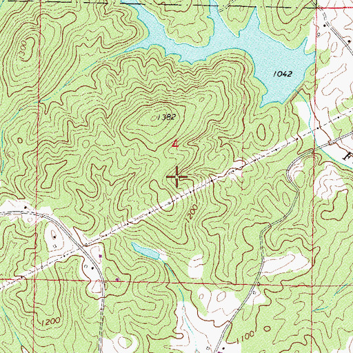 Topographic Map of Crystalline Flake Mine, AL