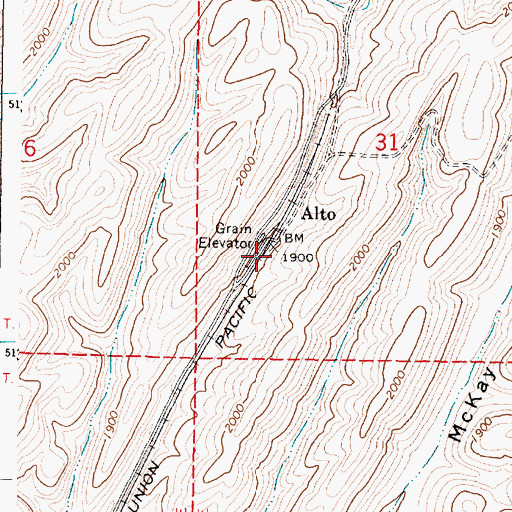 Topographic Map of Alto, WA