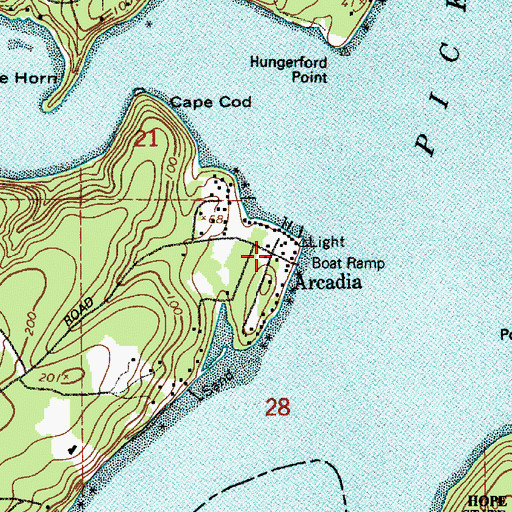 Topographic Map of Arcadia, WA