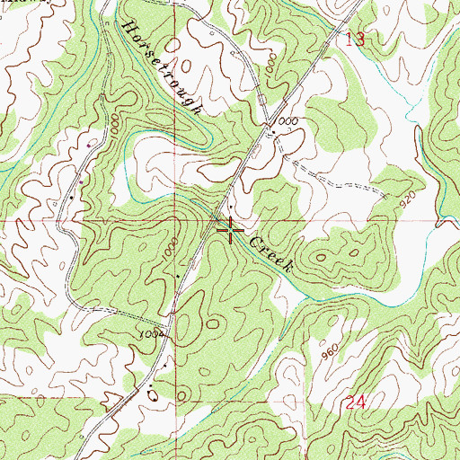 Topographic Map of Robinsons Mill (historical), AL