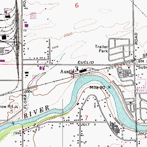 Topographic Map of Austin, WA