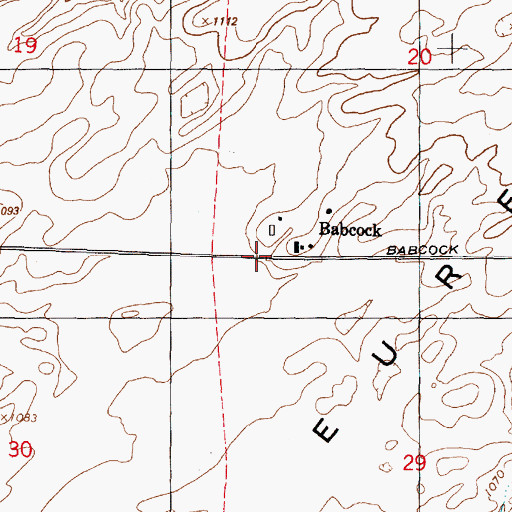 Topographic Map of Babcock, WA