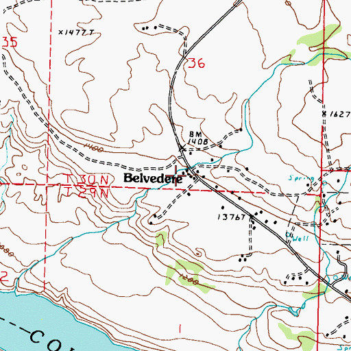 Topographic Map of Belvedere, WA