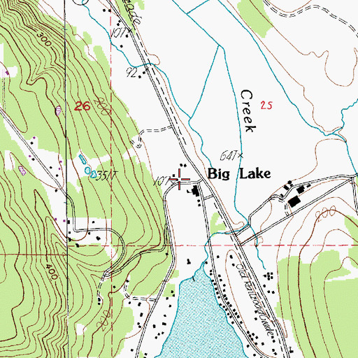 Topographic Map of Big Lake, WA