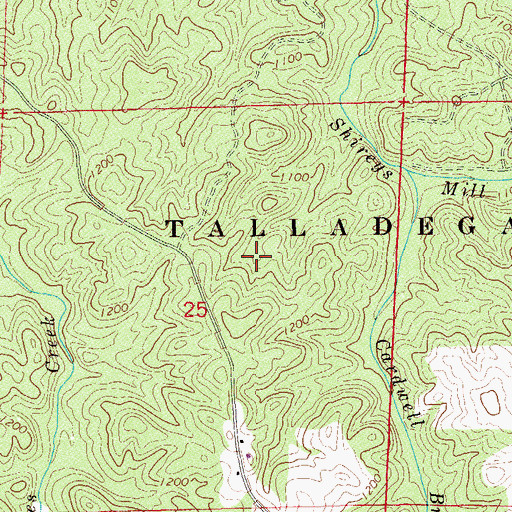 Topographic Map of Hills Mill (historical), AL