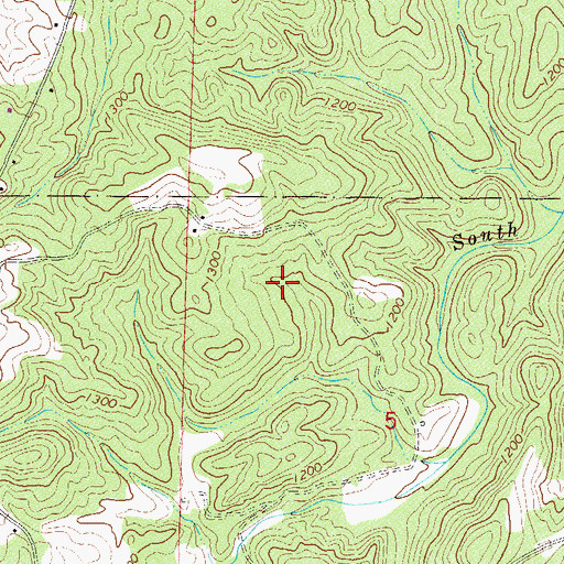 Topographic Map of Monitor Mine, AL