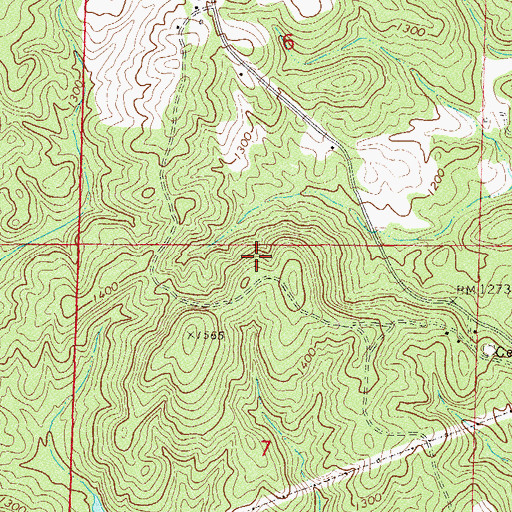 Topographic Map of Barrett Mine, AL