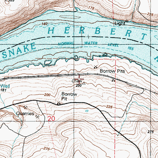Topographic Map of Chew, WA