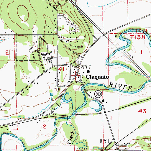 Topographic Map of Claquato, WA