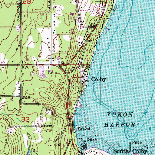 Topographic Map of Colby, WA