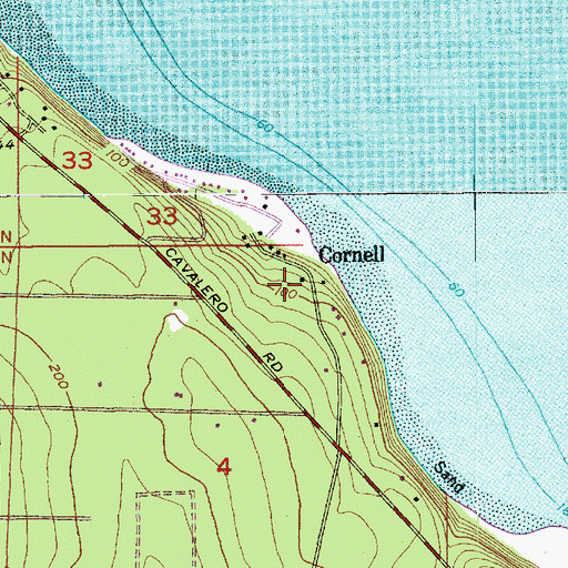 Topographic Map of Bretland, WA