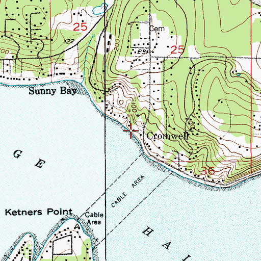 Topographic Map of Cromwell, WA