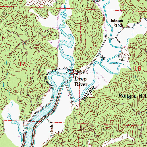 Topographic Map of Deep River, WA