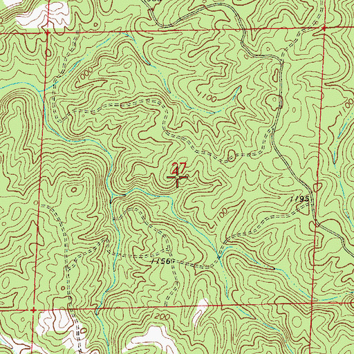 Topographic Map of Eley Mine, AL