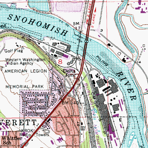 Topographic Map of Delta Junction, WA