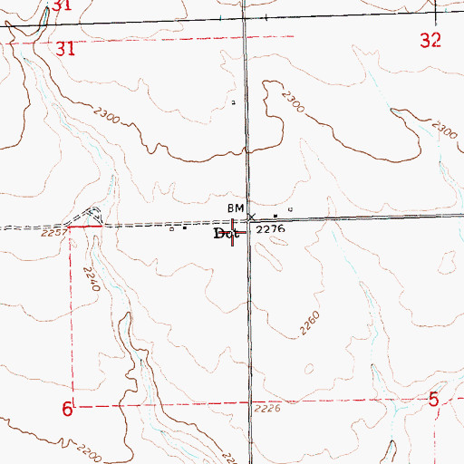 Topographic Map of Dot, WA
