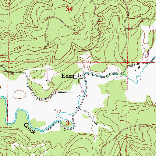 Topographic Map of Eden, WA