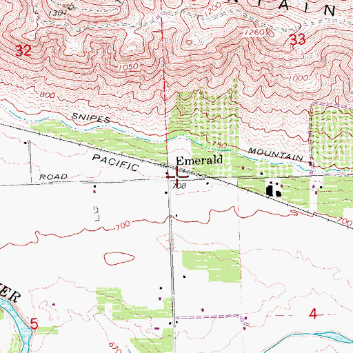 Topographic Map of Emerald, WA