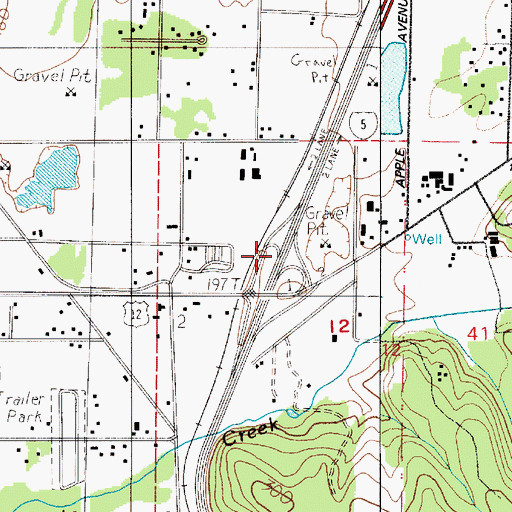 Topographic Map of Essex, WA