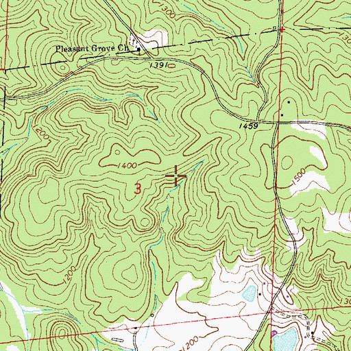 Topographic Map of Idaho Mine, AL