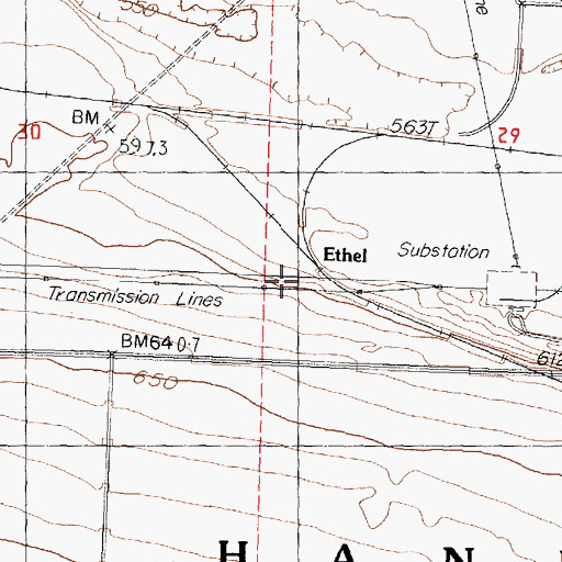 Topographic Map of Ethel, WA