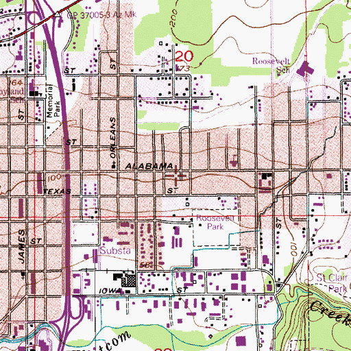 Topographic Map of Eureka, WA