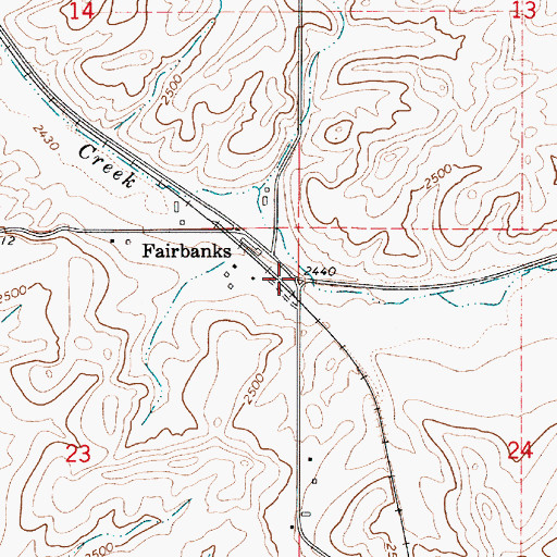 Topographic Map of Fairbanks, WA
