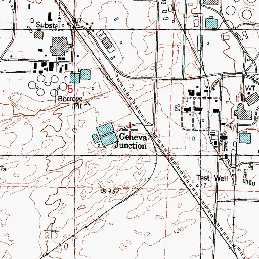 Topographic Map of Geneva Junction, WA