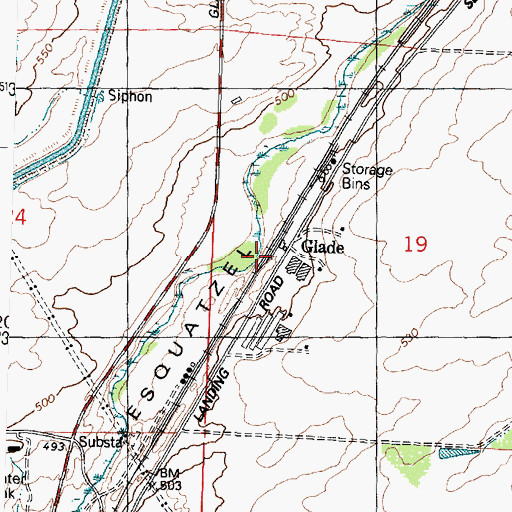 Topographic Map of Glade, WA