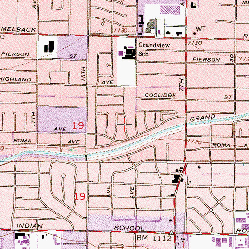 Topographic Map of Tawa Park, AZ