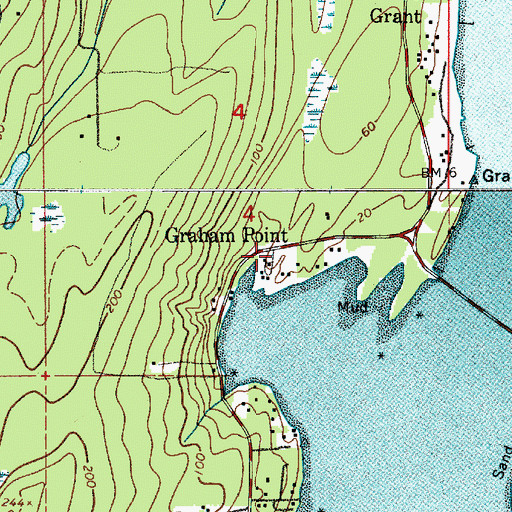 Topographic Map of Graham Point, WA