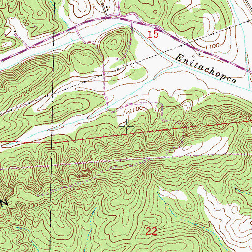 Topographic Map of Ashland Mine, AL