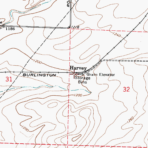 Topographic Map of Harvey, WA