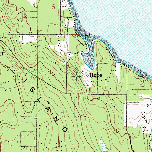 Topographic Map of Hope, WA