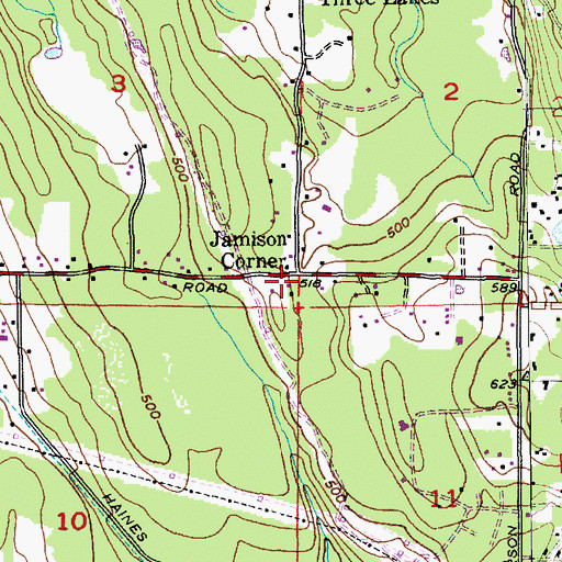 Topographic Map of Jamison Corner, WA