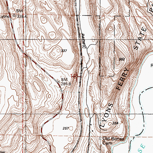 Topographic Map of Joso, WA