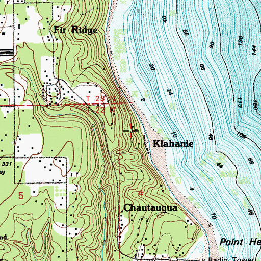 Topographic Map of Klahanie, WA