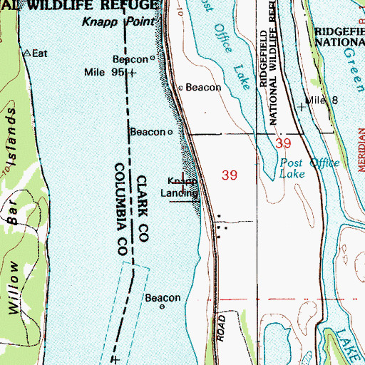 Topographic Map of Knapp Landing, WA