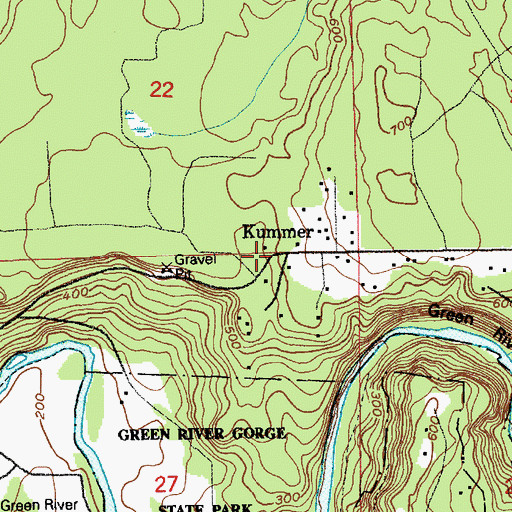 Topographic Map of Kummer, WA