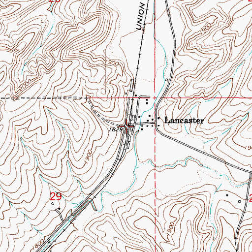 Topographic Map of Lancaster, WA