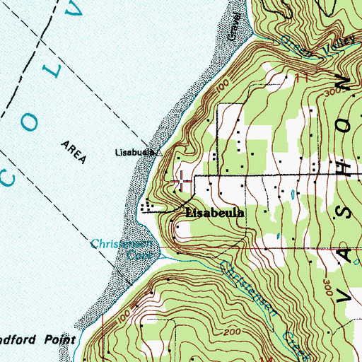 Topographic Map of Lisabeula, WA