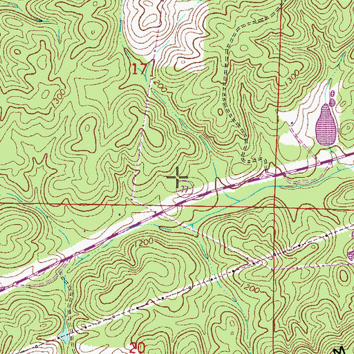 Topographic Map of Axton-Noe Mine, AL